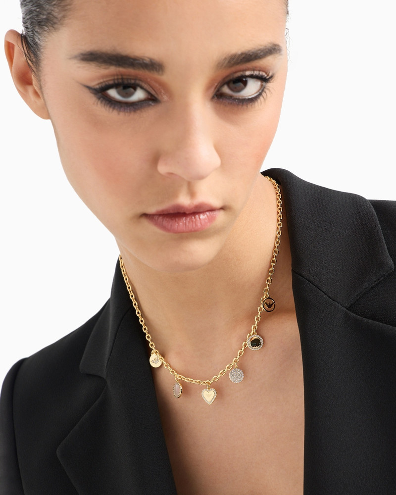EMPORIO ARMANI GOLD-TONE BRASS STATION NECKLACE outlook