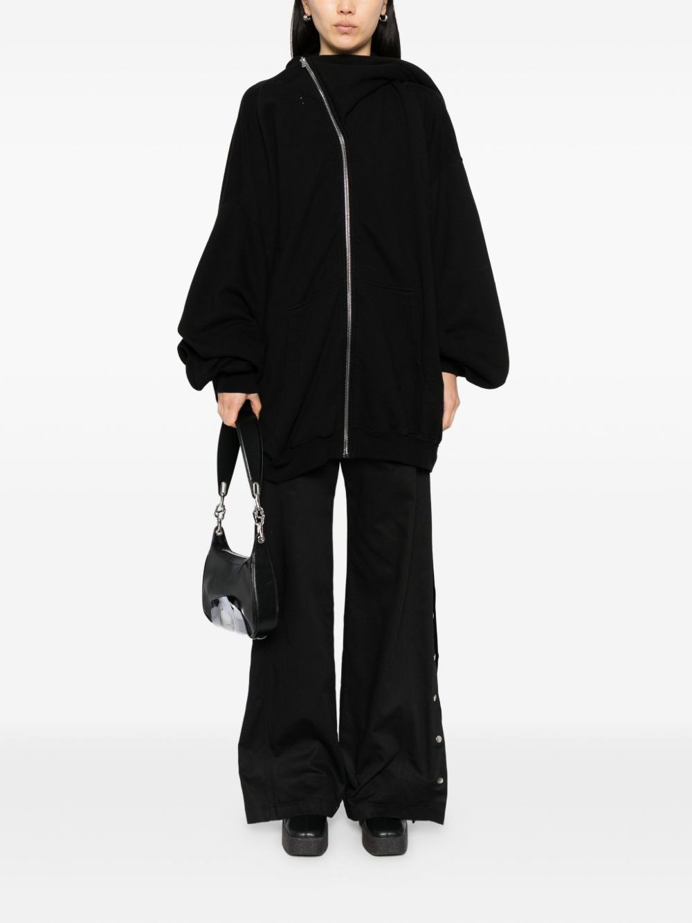 hooded zip-up sweatshirt - 2