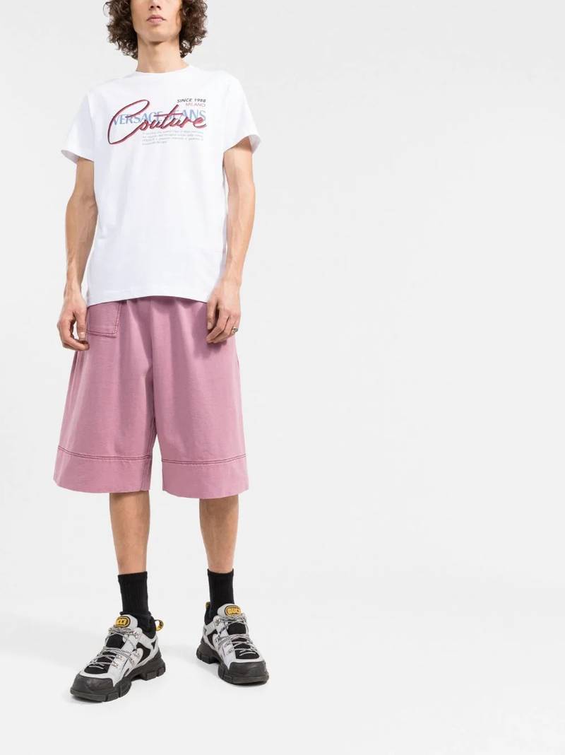 VERSACE JEANS COUTURE logo-print cotton T-shirt outlook