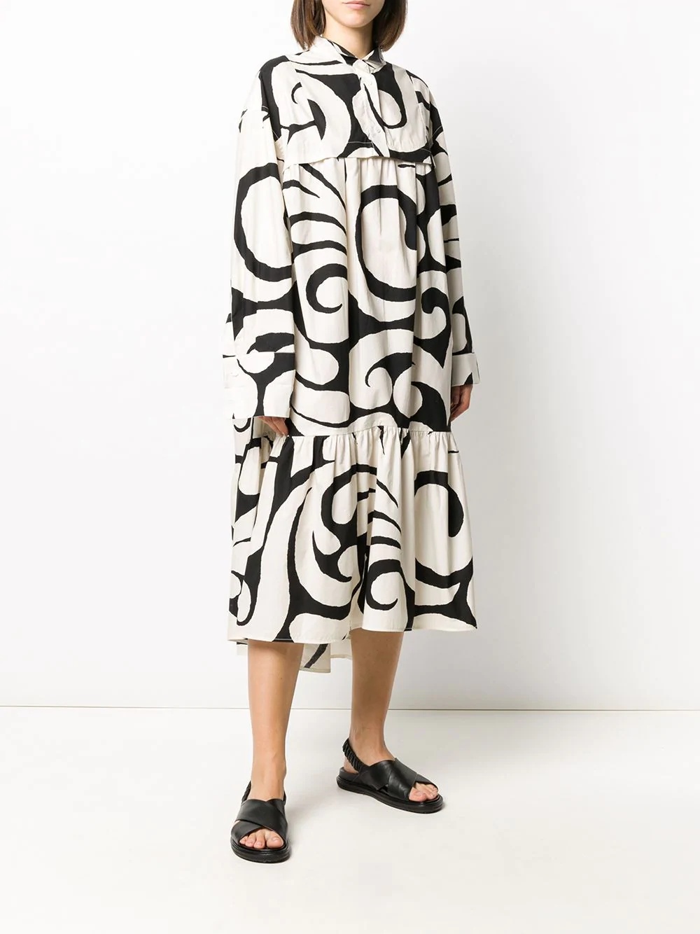 abstract-print dress - 3