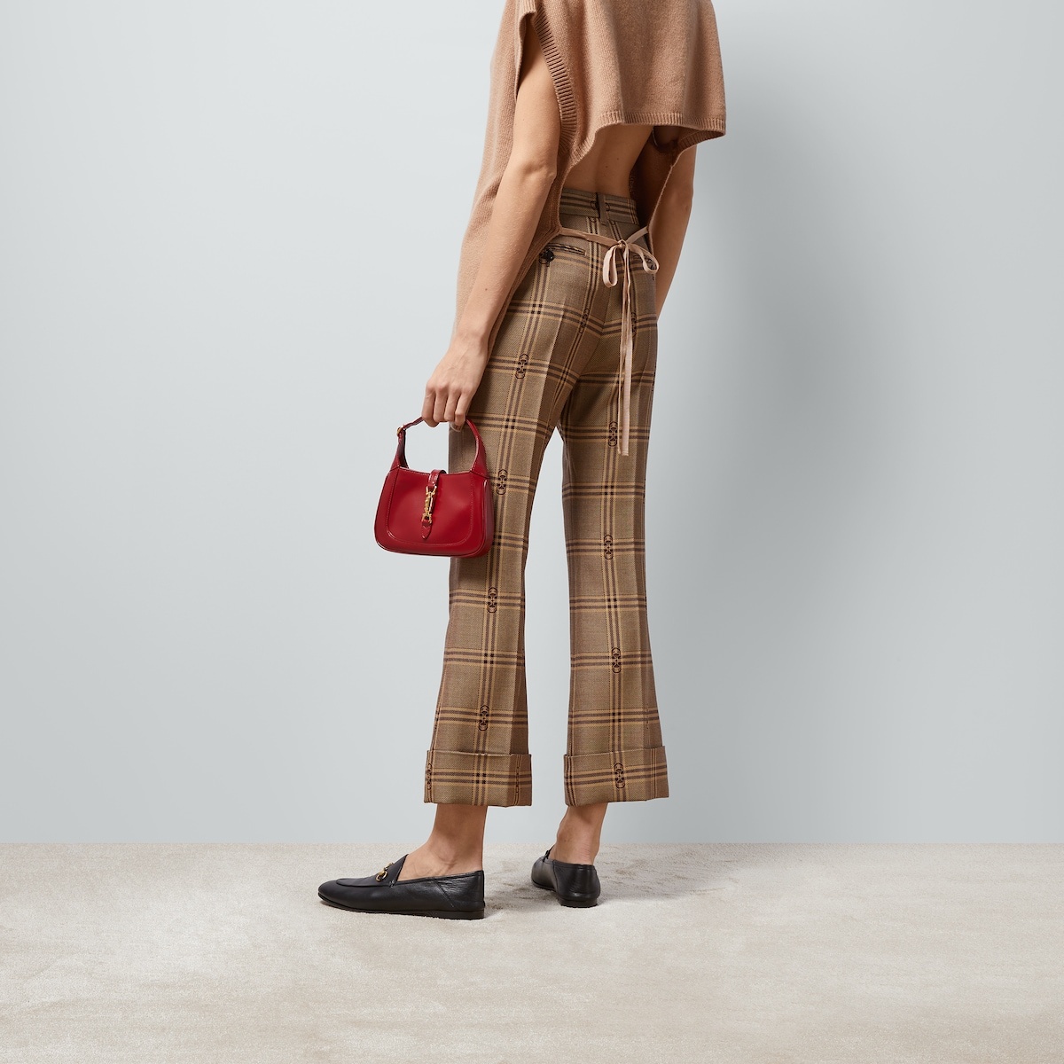 Horsebit check wool pant - 6