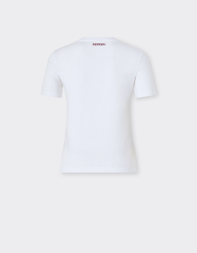 Cotton T-shirt with Prancing Horse print 6