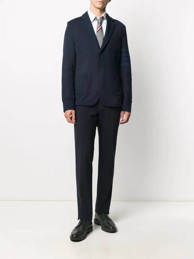 Thom Browne single-breasted cotton blazer outlook