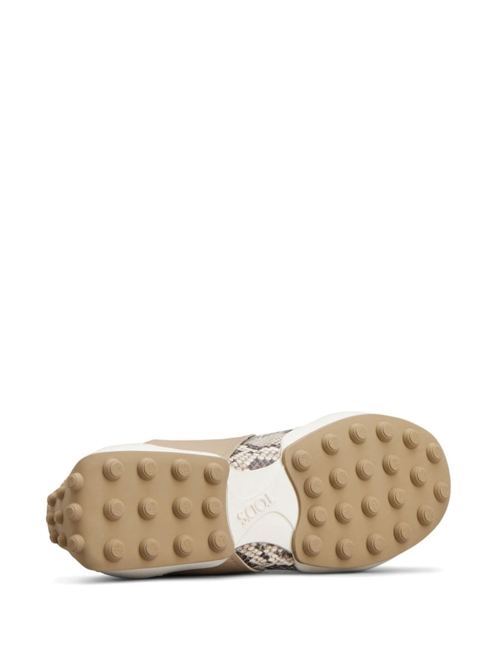 snake-print leather sneakers - 4