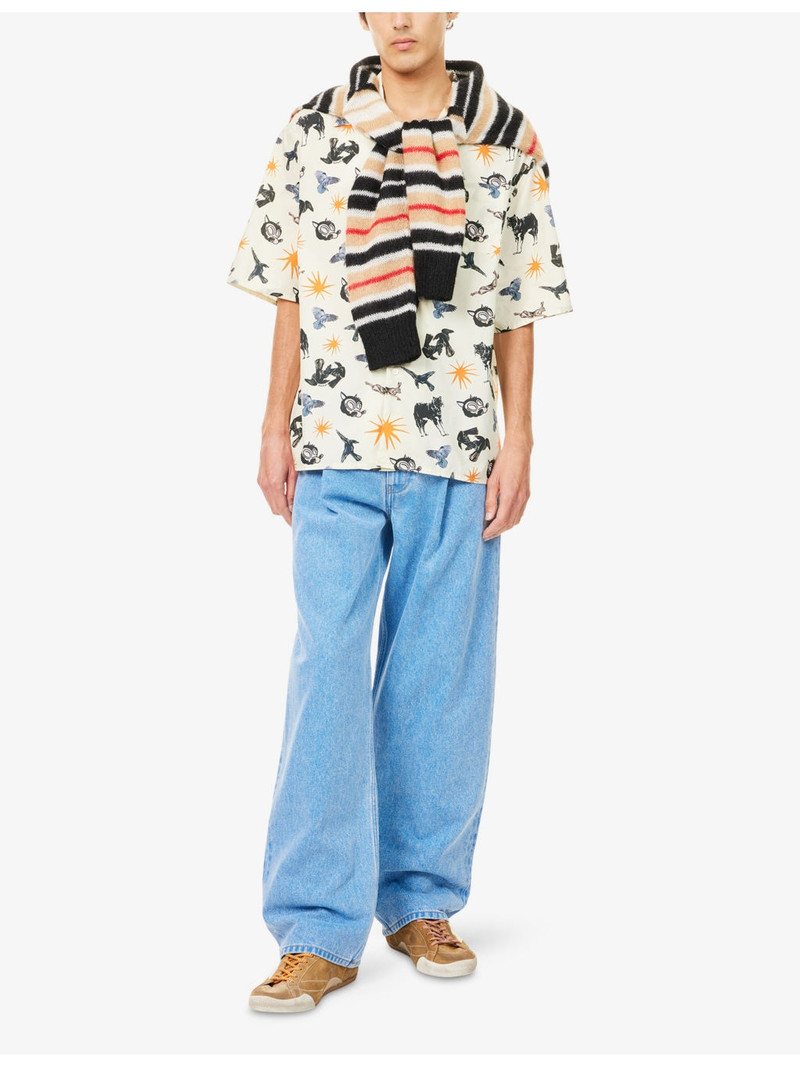 Marni Straight-Leg Topstitched Denim Jeans outlook