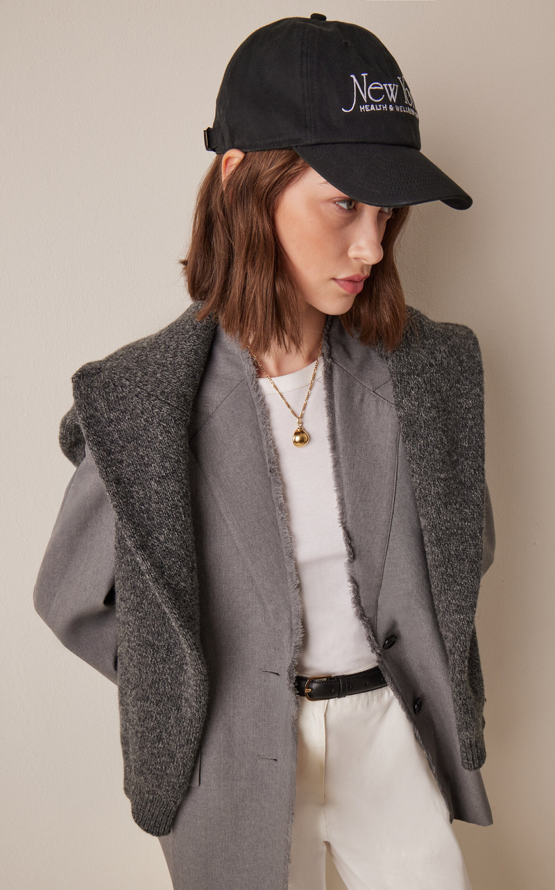 Sporty & Rich NY '94 Cotton Baseball Cap black outlook