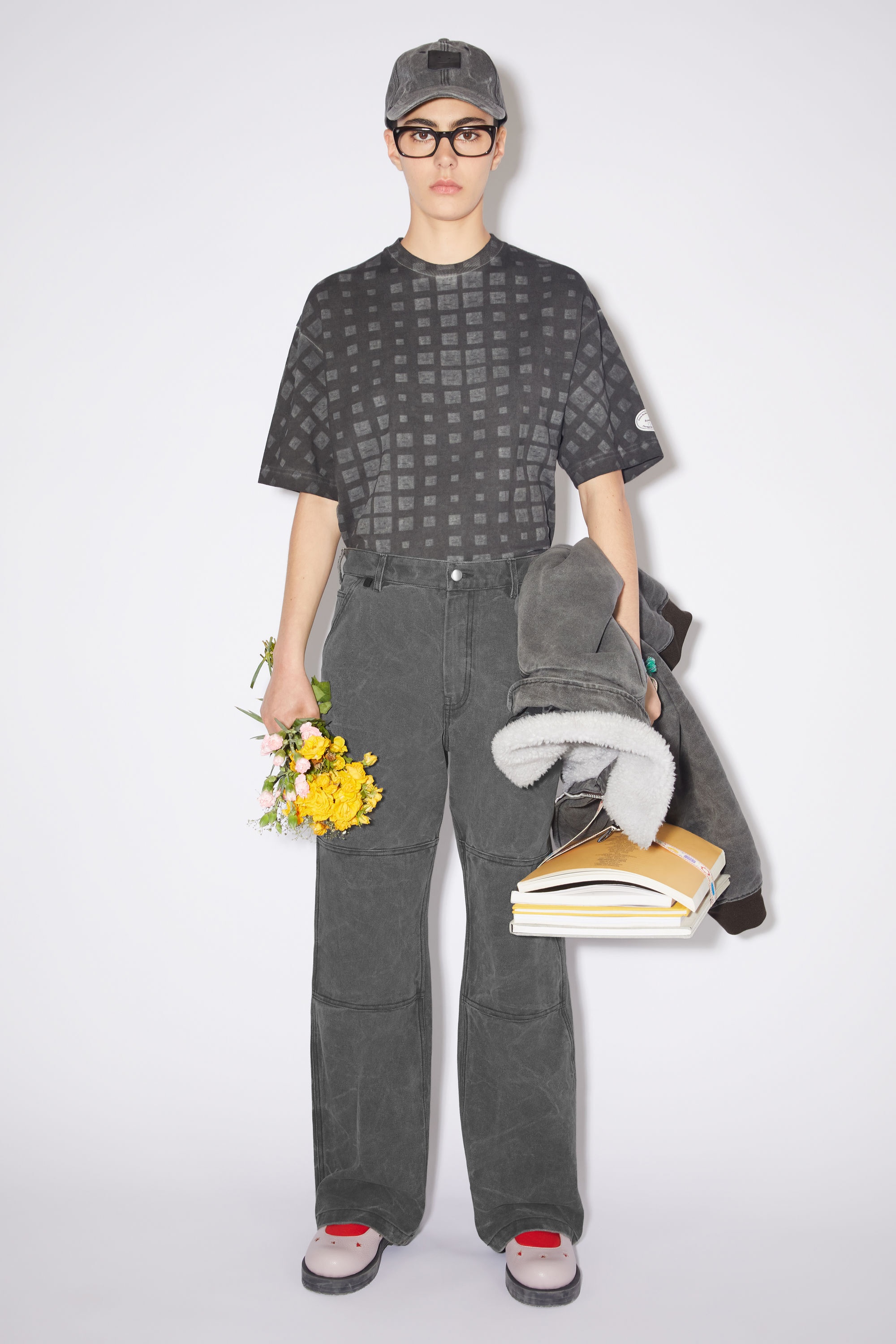 Cotton canvas trousers - Carbon grey - 2