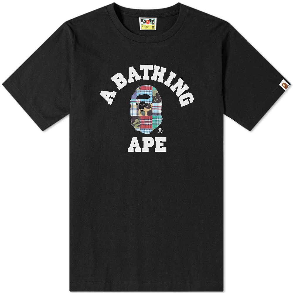 A Bathing Ape Patchwork College Tee - 1