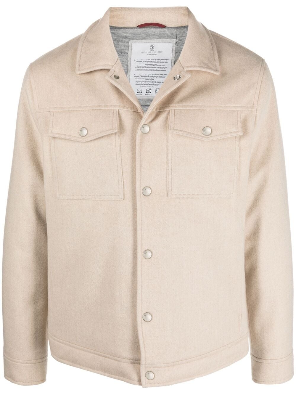 cashmere shirt jacket - 1