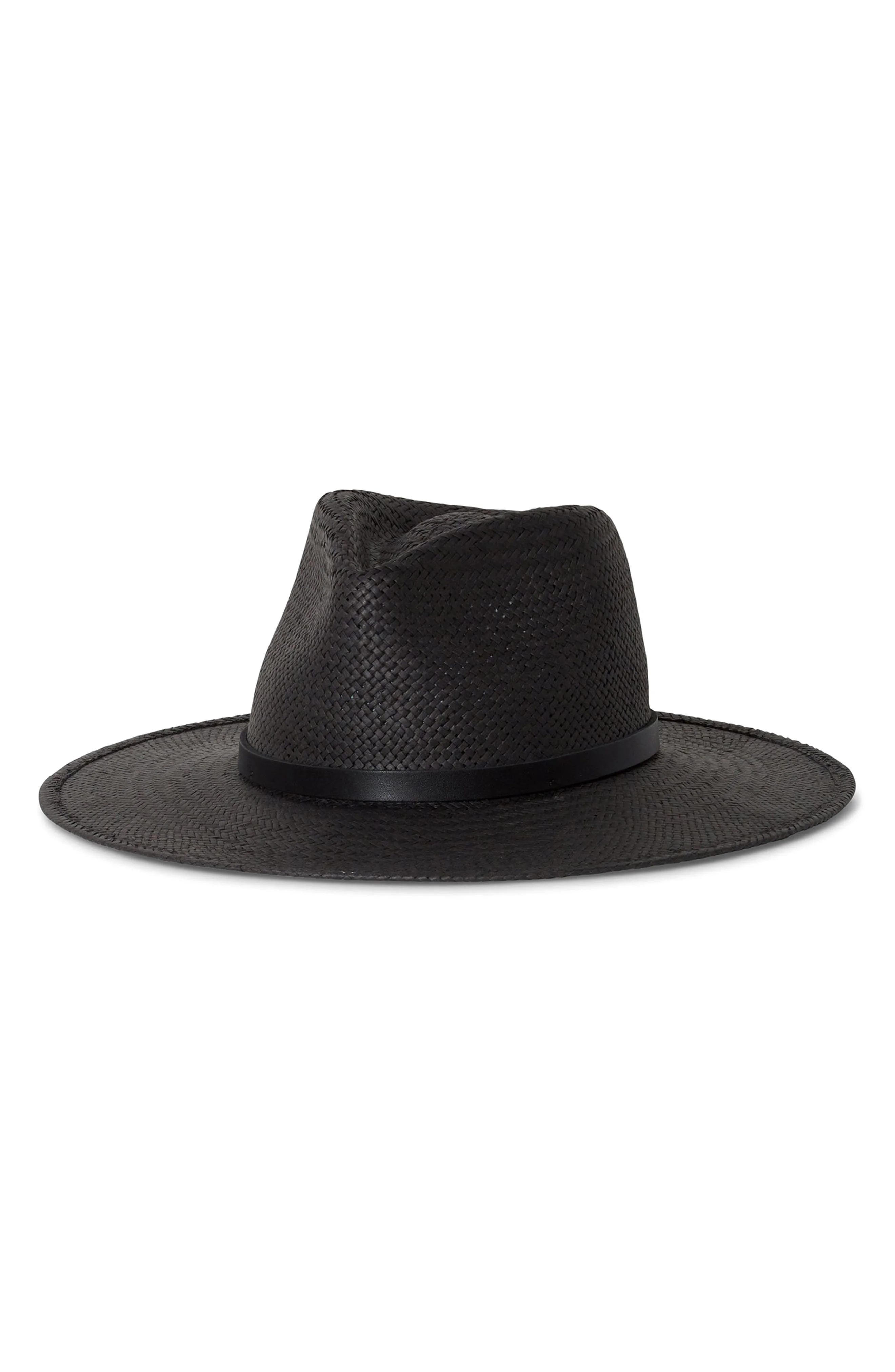 Janessa Leoné Sherman Packable Straw Fedora in Black at Nordstrom - 1