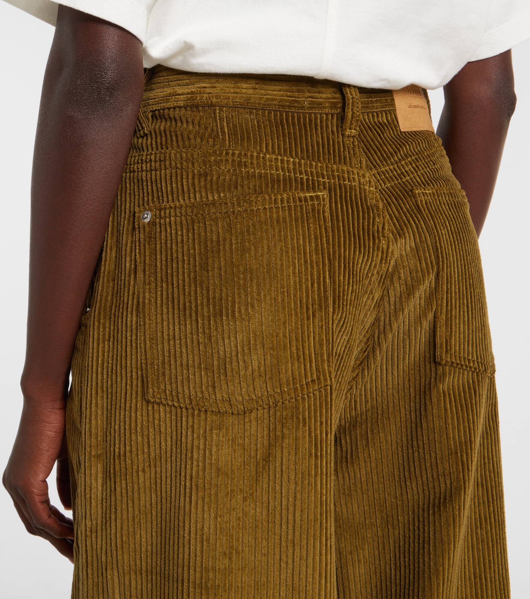 Cotton corduroy wide-leg pants - 6