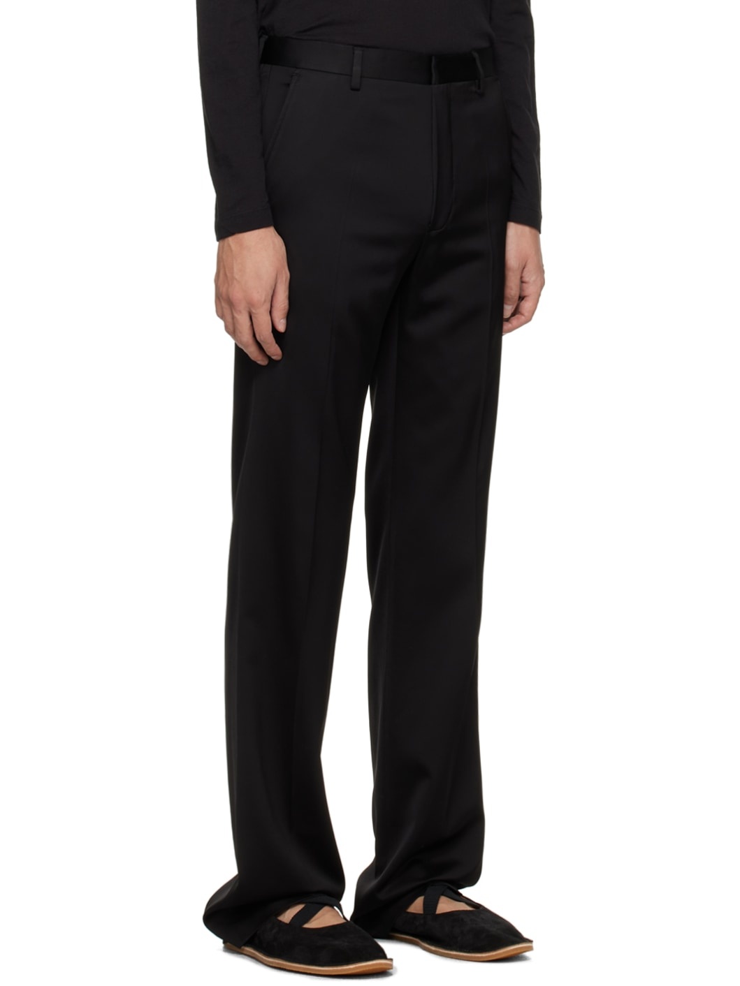 Black Creased Trousers - 2