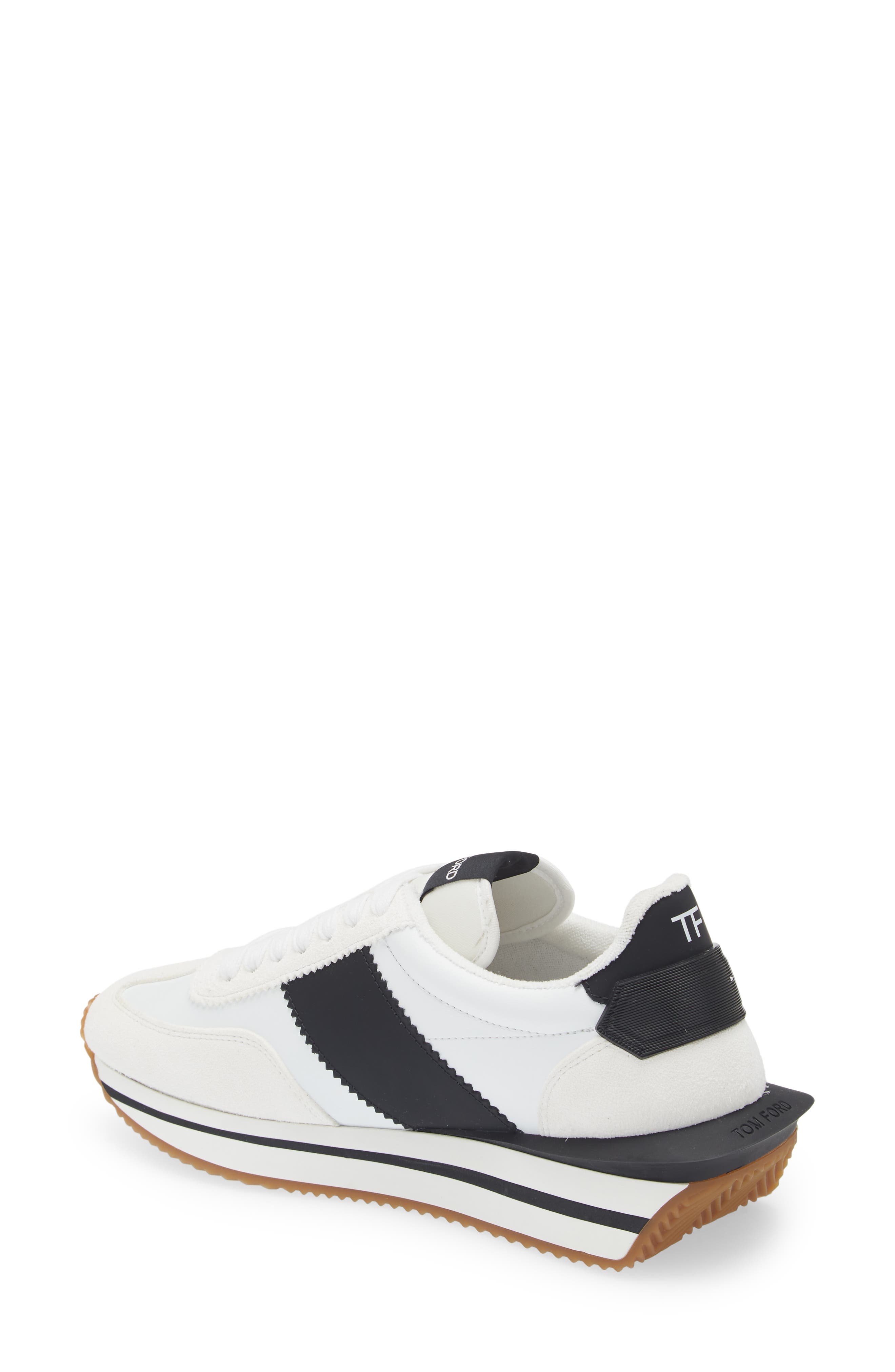 TOM FORD James Sneaker in White/Black/Cream at Nordstrom - 2