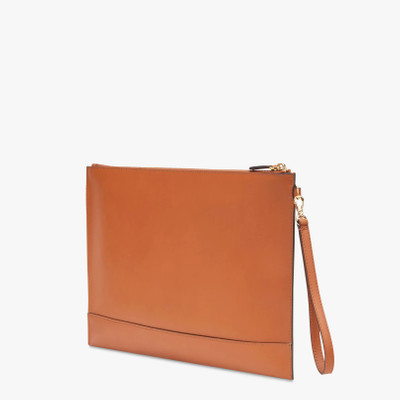 FENDI Brown leather pouch outlook