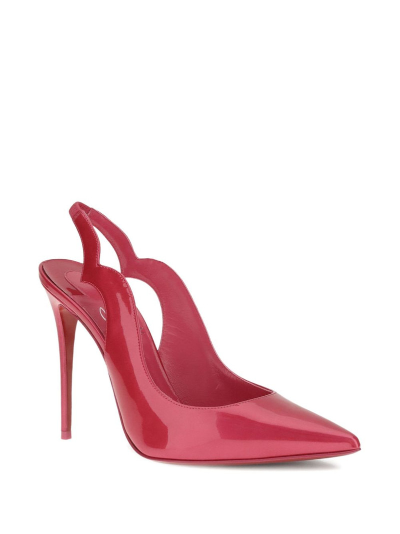 Christian Louboutin 100mm slingback patent leather pumps outlook