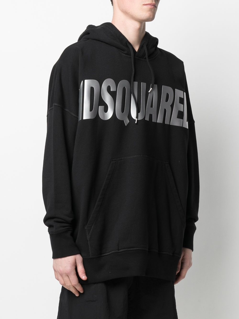 logo-print hoodie - 3