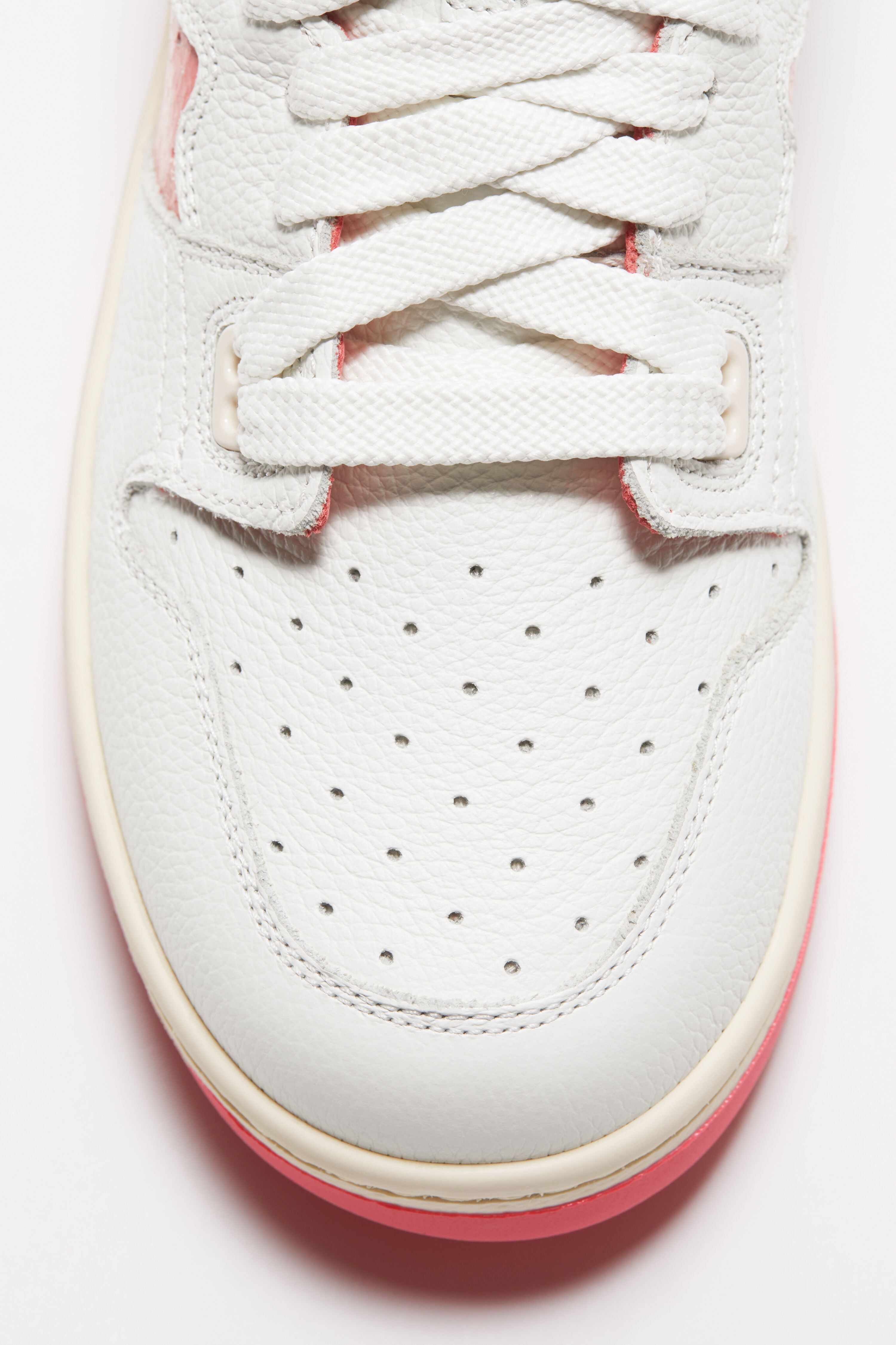 Low top sneakers - White/electric pink - 3