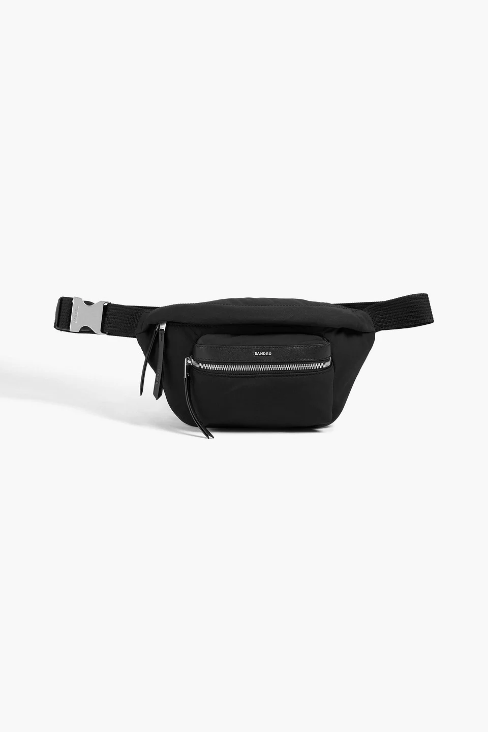 Leather-trimmed shell belt bag - 1