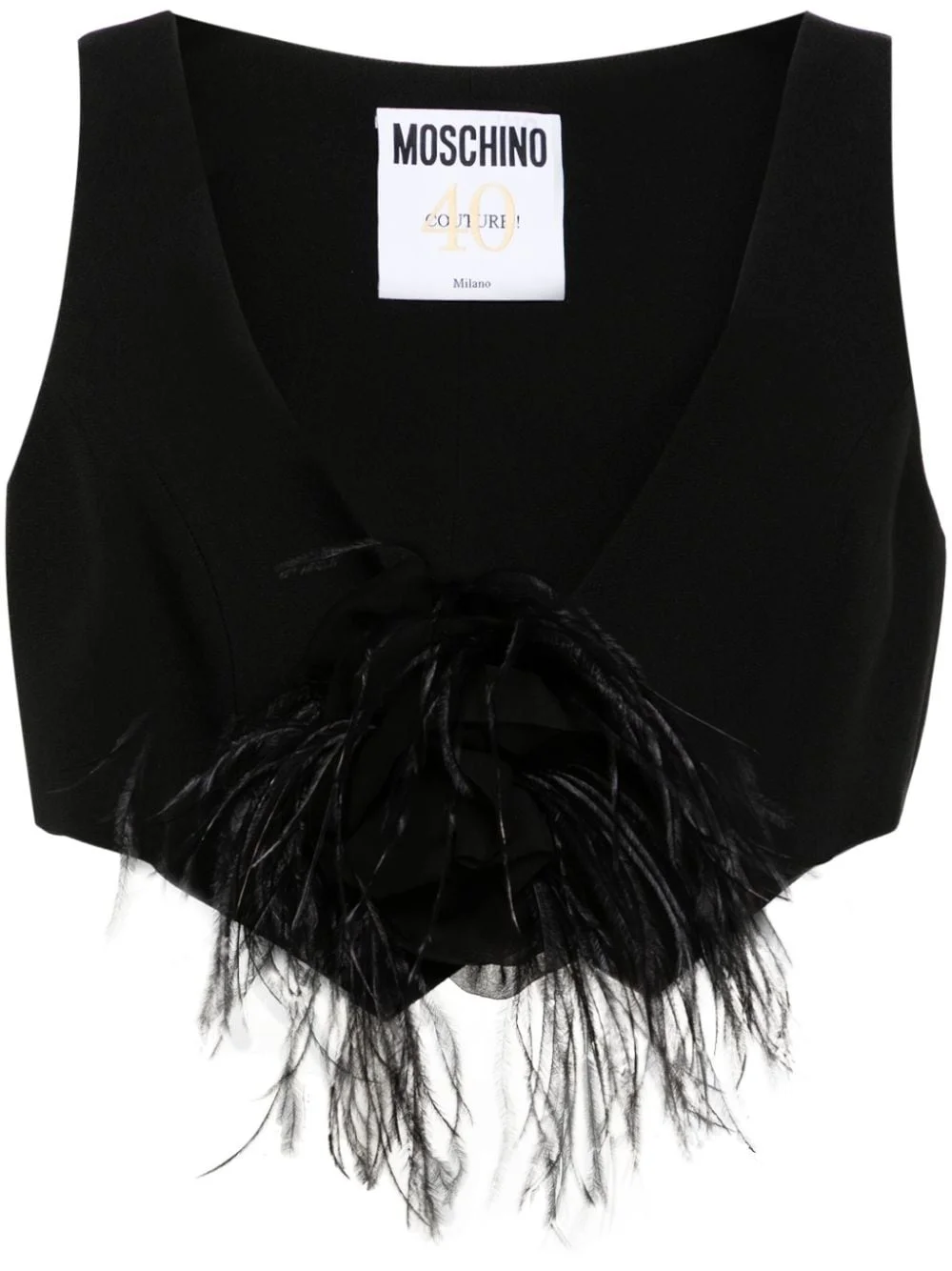 floral-appliqué top - 1