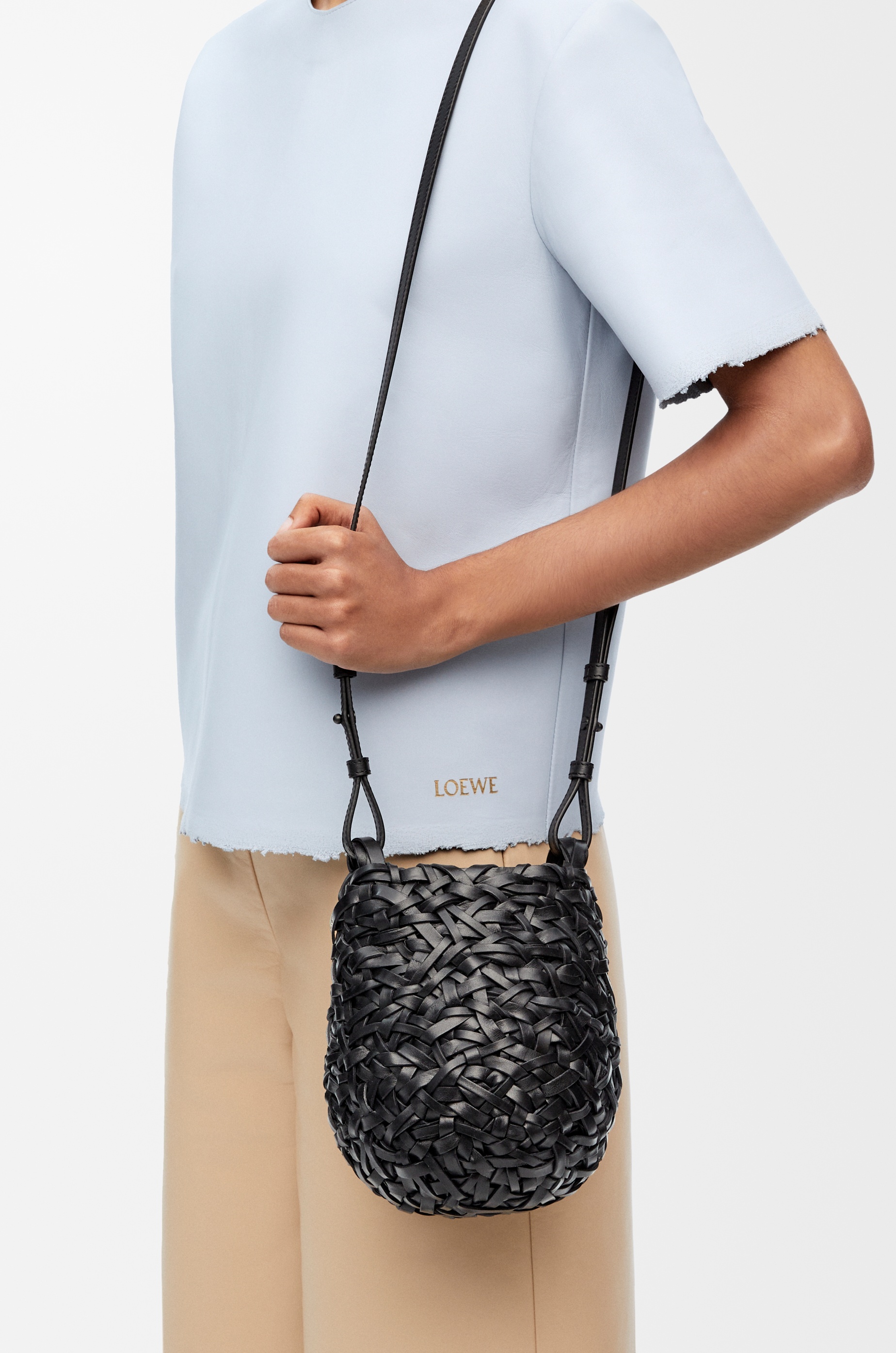 Small Nest Basket bag in calfskin - 3