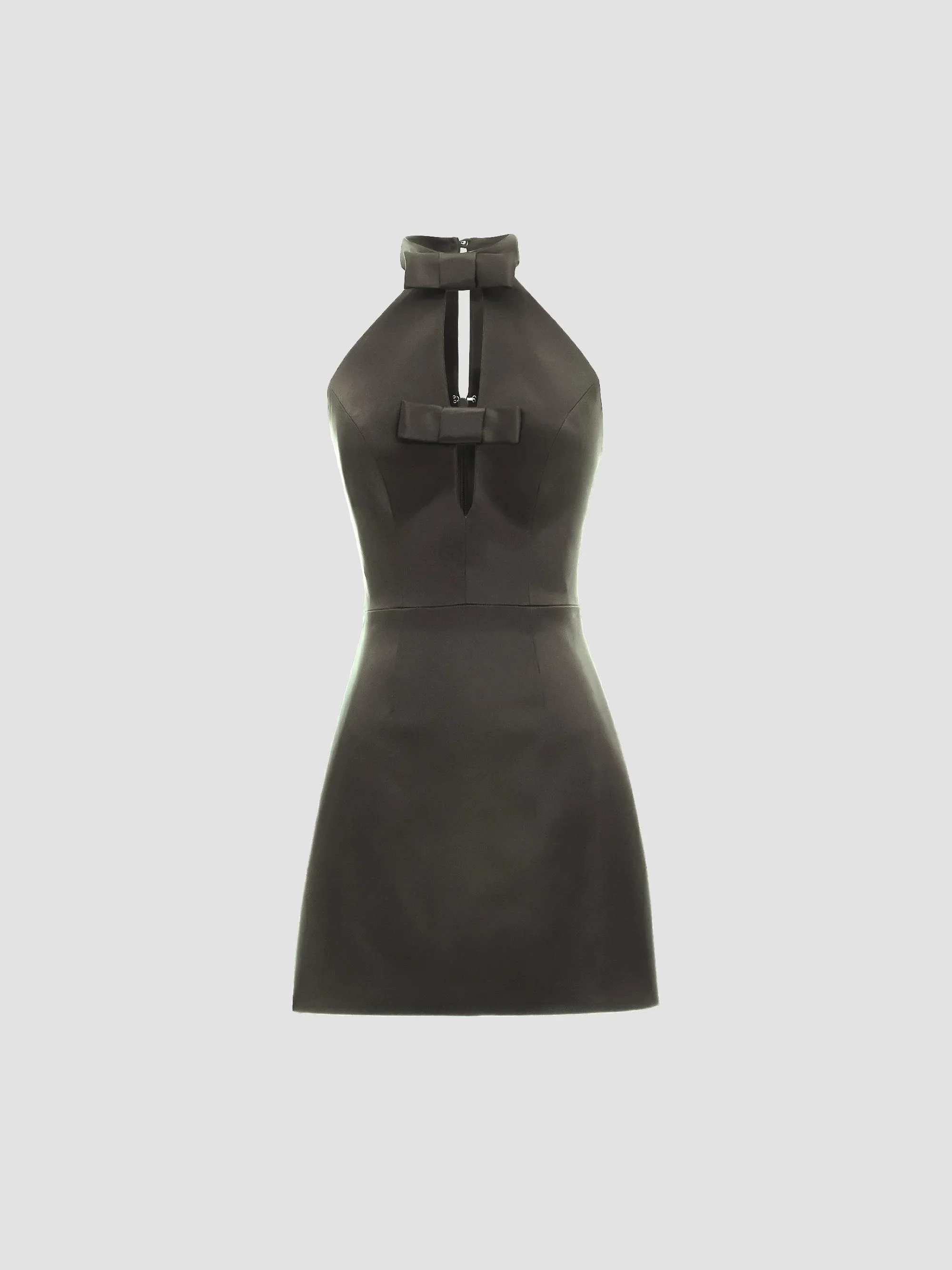 Women's Mina Bow Cocktail Minidress - Black - 1