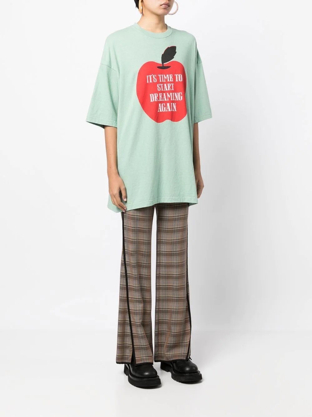 slogan-print cotton T-shirt - 3