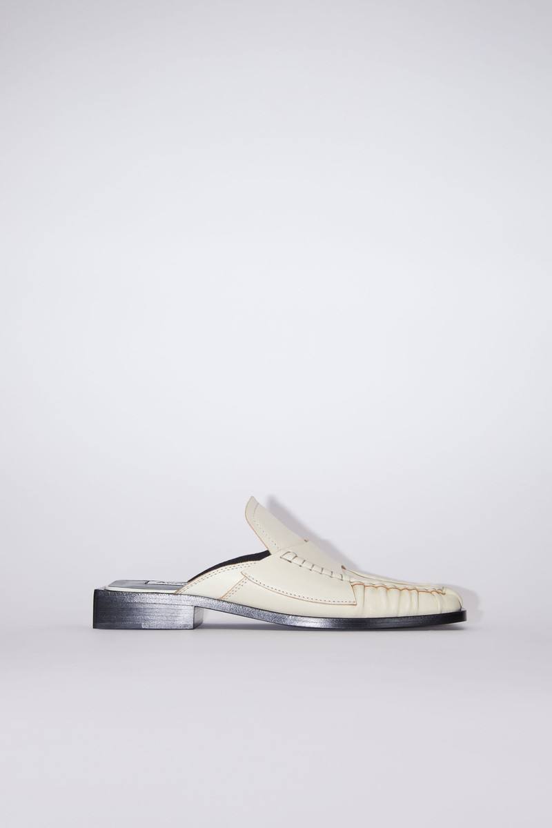 Square toe mules - Off white 1