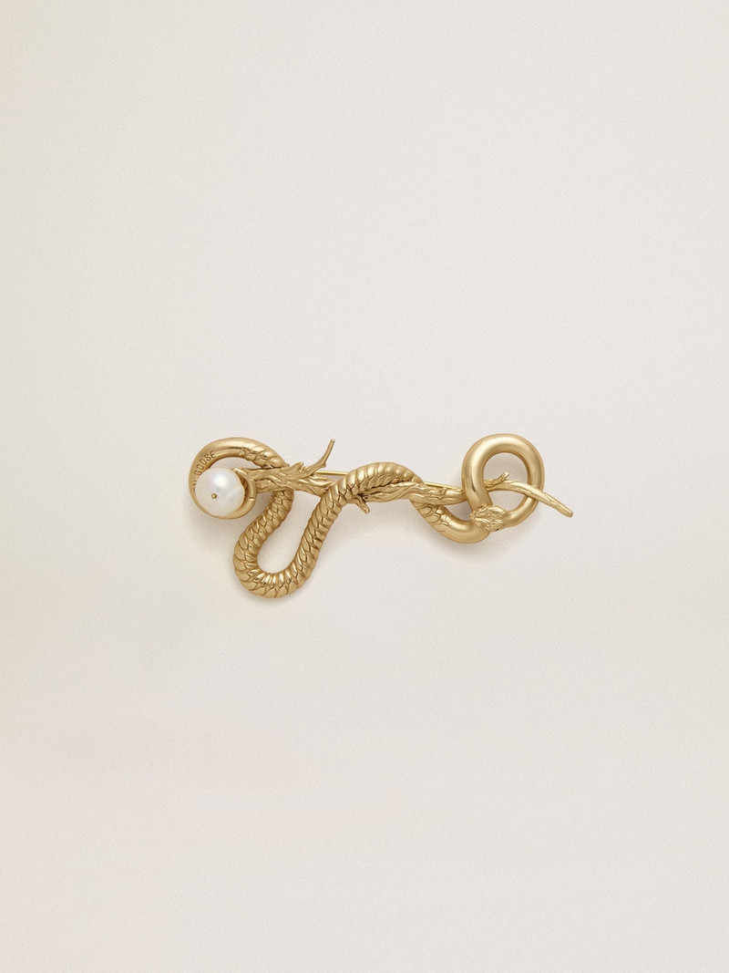 CNY antique gold snake-shaped pin 1