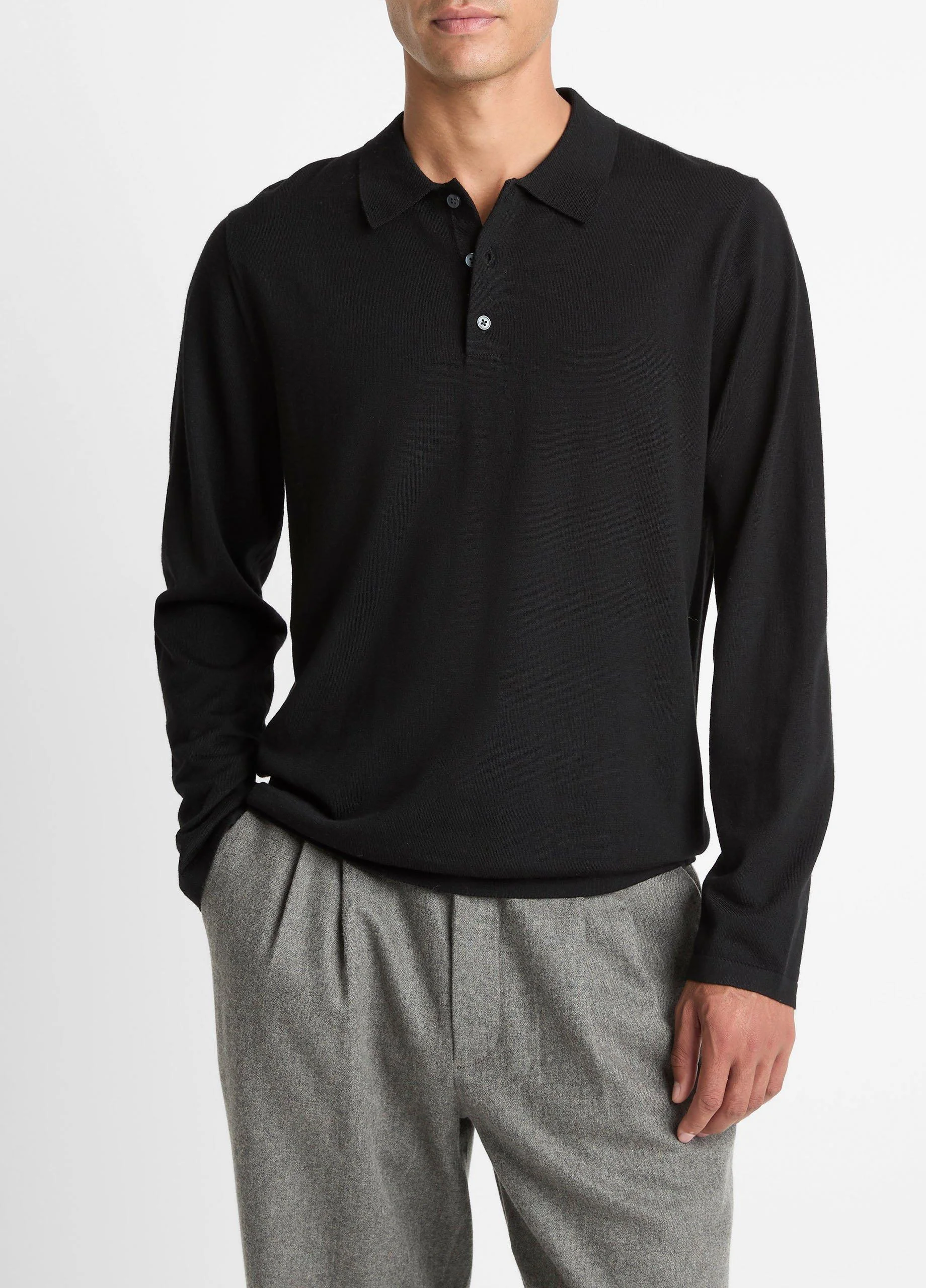 Wool Polo Sweater - 1