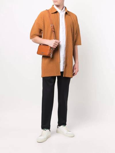 ISSEY MIYAKE pleated polo shirt outlook