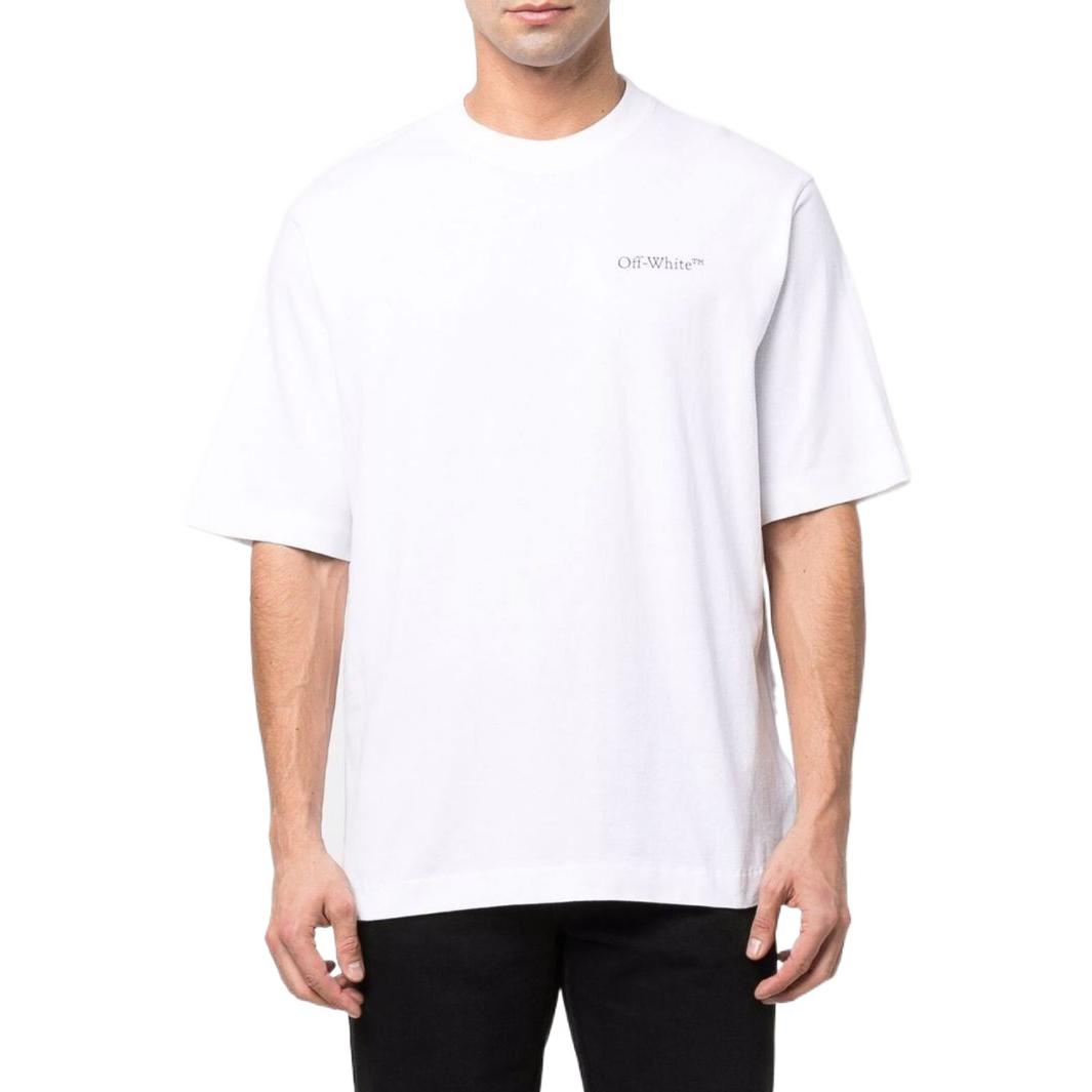 Off-White SS22 Printing Round Neck Pullover Short Sleeve Ordinary Version White OMAA119S22JER0040110 - 2