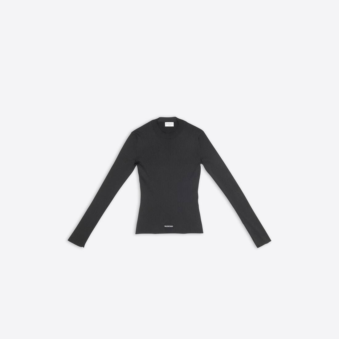 Women's Long Sleeve Crewneck  in Black - 1