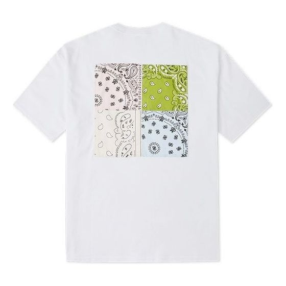 Converse Contrasting Colors cashew Loose Round Neck Short Sleeve Couple Style White 10023154-A01 - 2