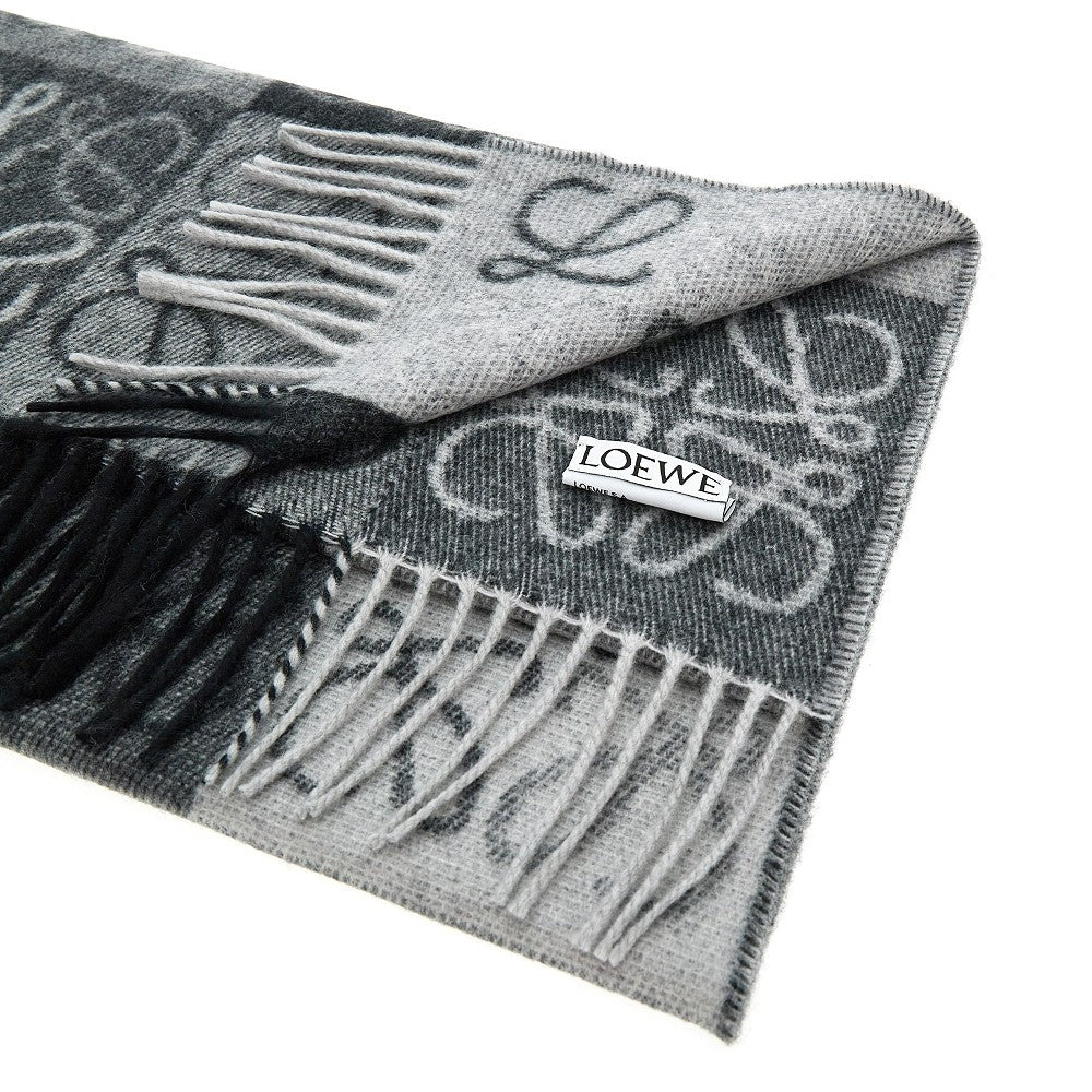 ANAGRAM JACQUARD WOOL SCARF - 3