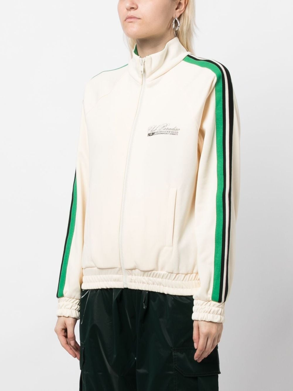 logo-print zip-up sweatshirt - 3