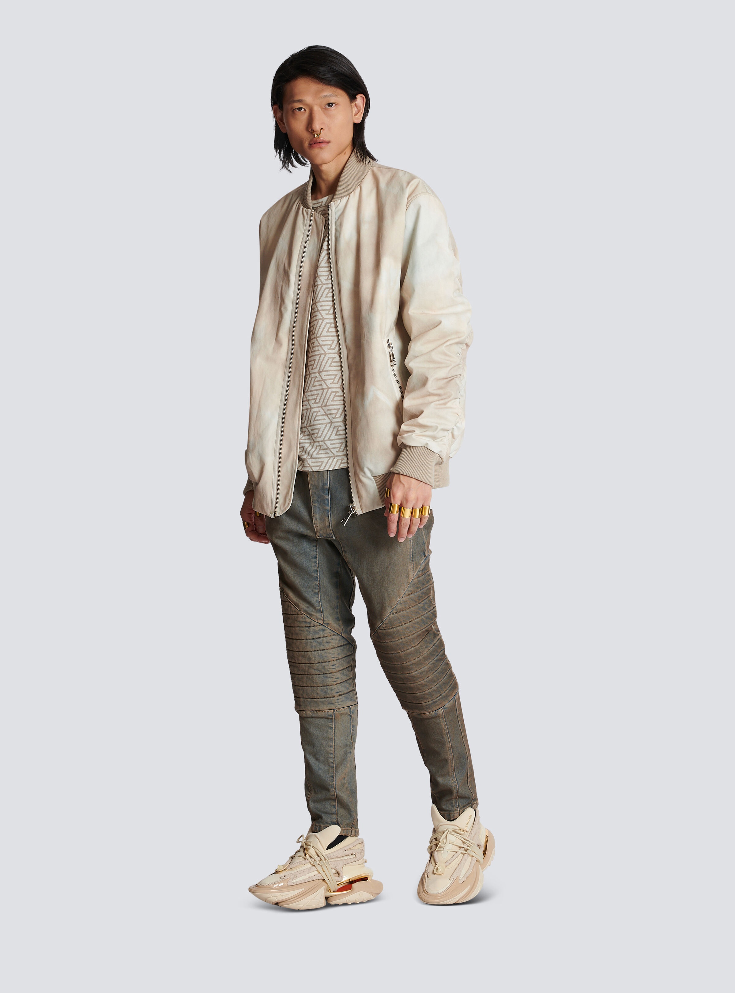 Desert print cotton bomber jacket - 2