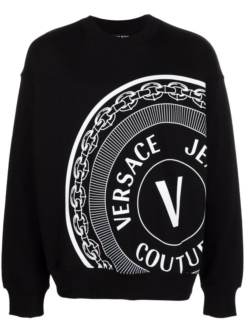 Emblem-print cotton sweatshirt - 1