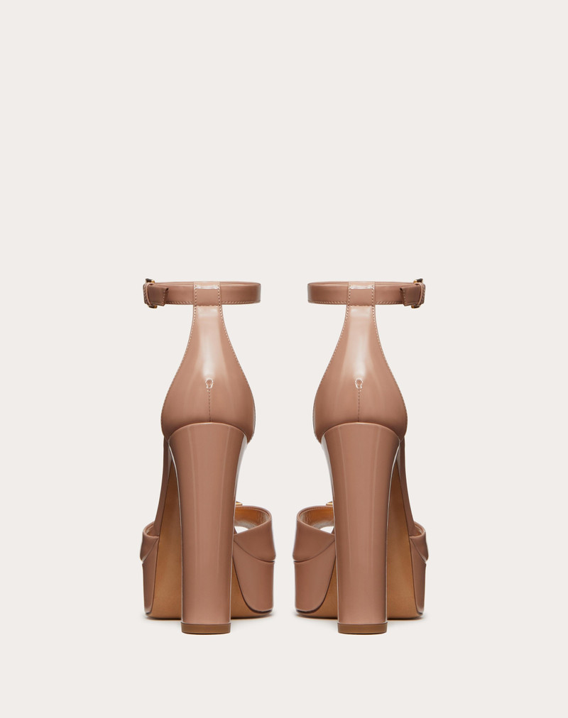 OPEN TOE PUMP WITH ONE STUD PLATFORM IN PATENT LEATHER 120 MM 3