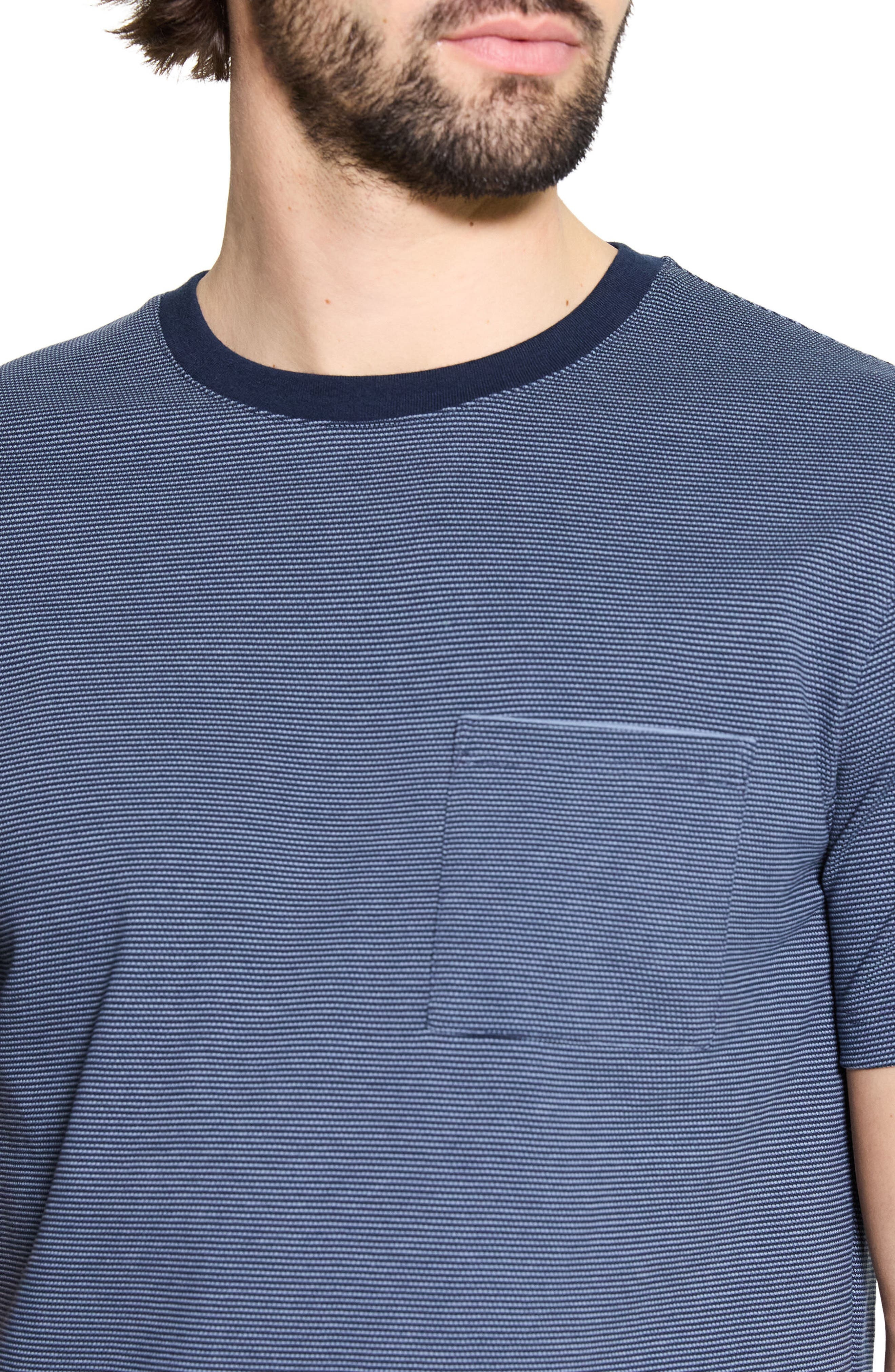 Theory Bird's Eye Ringer T-Shirt in Baltic Multi at Nordstrom - 4