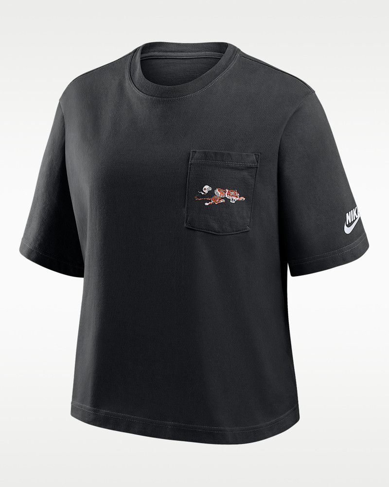 Cincinnati Bengals Rewind Pocket Boxy Women's Nike NFL T-Shirt 1