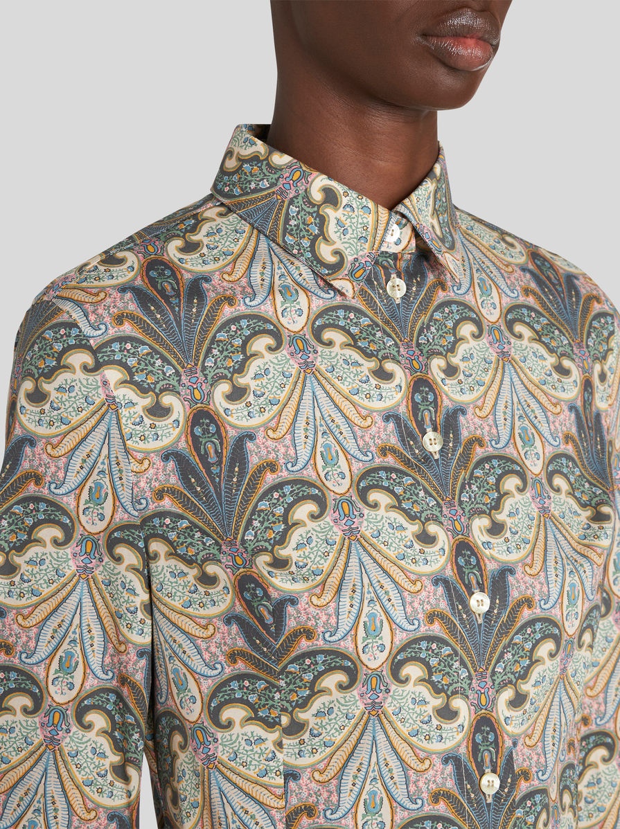 COTTON SHIRT WITH PAISLEY PRINT - 3