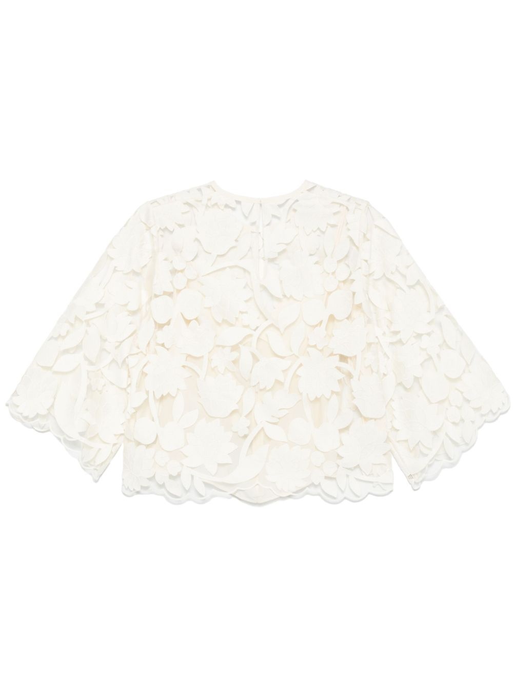 tulle-embroidered blouse - 2