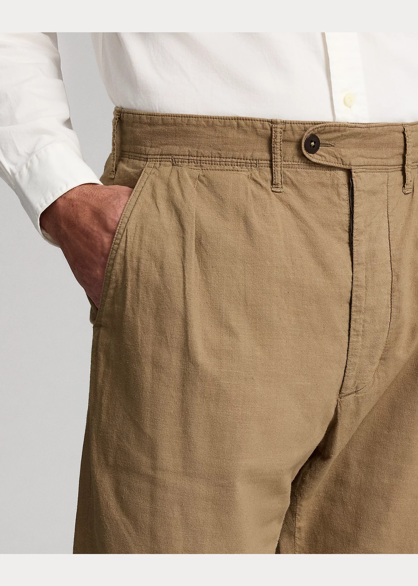 Pleated Cotton-Linen Pant - 5