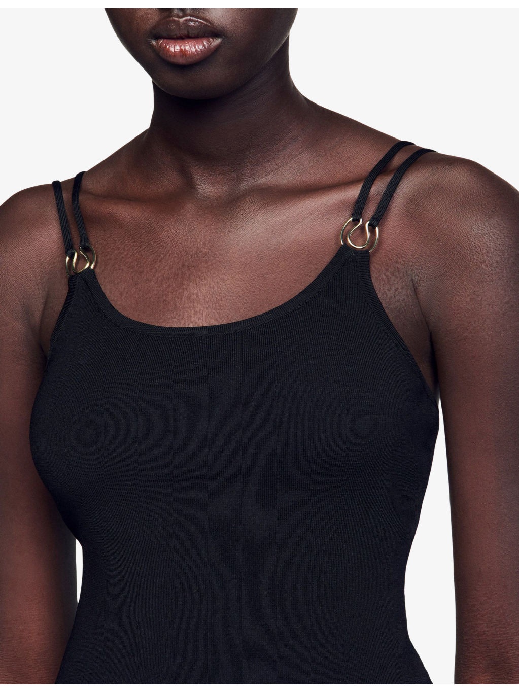 Ring-Embellished Scoop-Neck Stretch-Jersey Body - 5