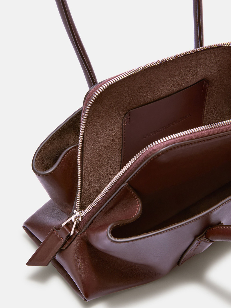 THE ATTICO ''LA PASSEGGIATA SMALL'' DARK BROWN TOP HANDLE outlook