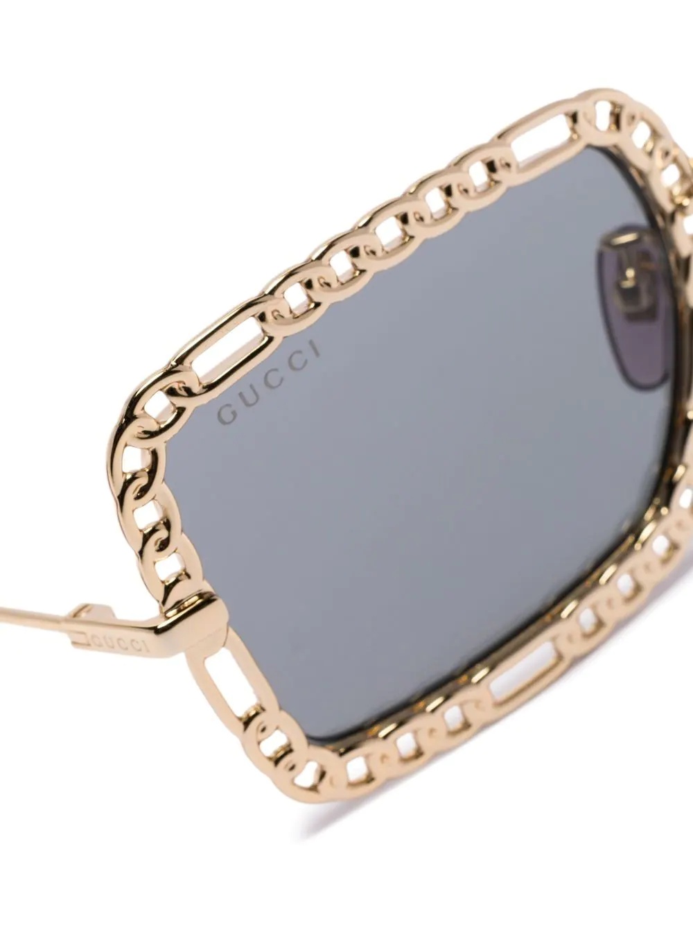 square-frame tinted sunglasses - 3