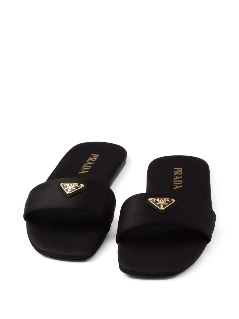 triangle-logo satin slides - 5