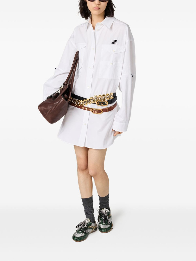 Miu Miu logo-embroidered shirt outlook