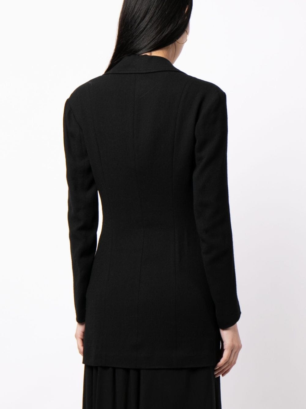 zip-fastening notched-lapel blazer - 4
