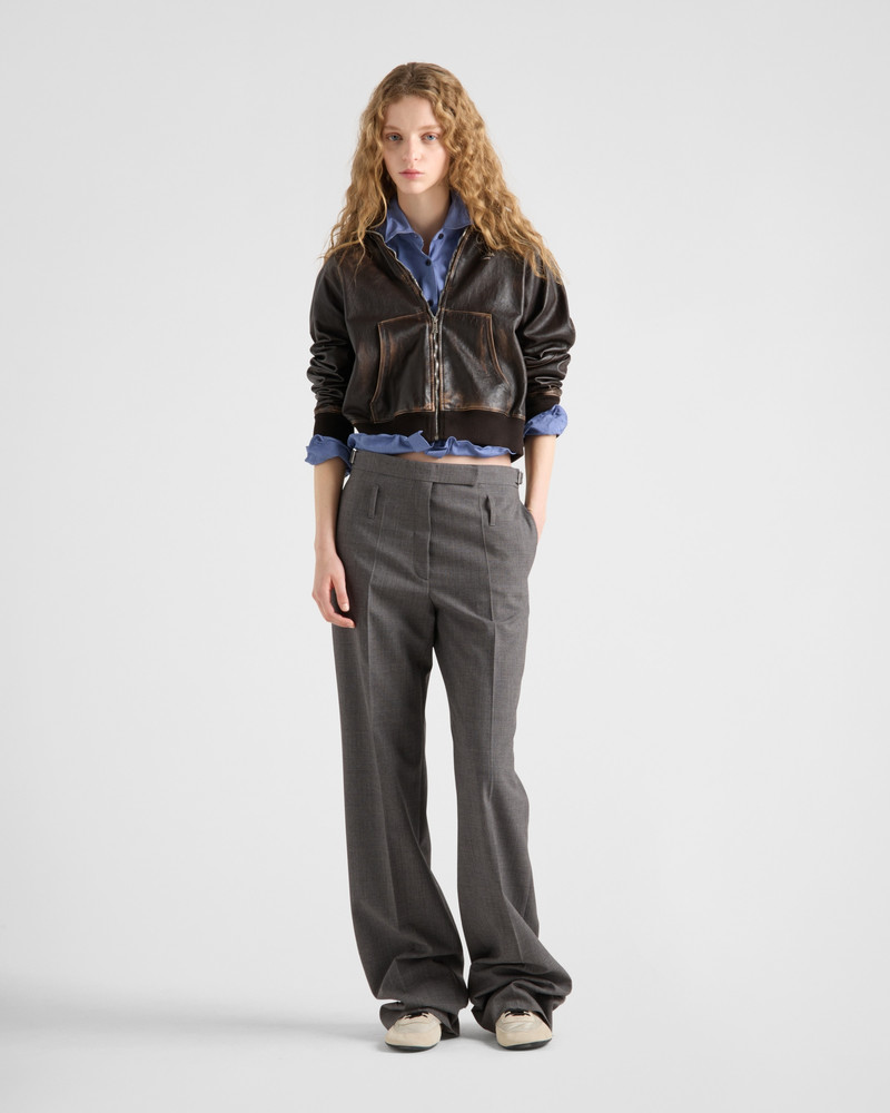 Prada Nappa leather hoodie jacket outlook